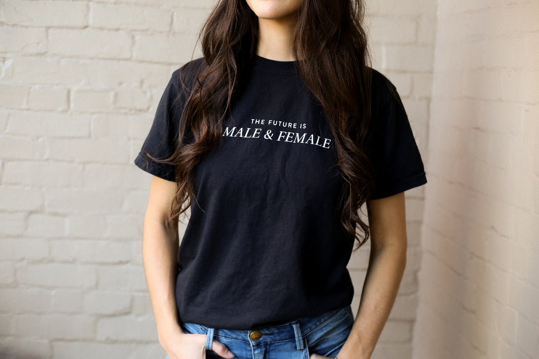 "The Future is Male and Female" Black Tee
